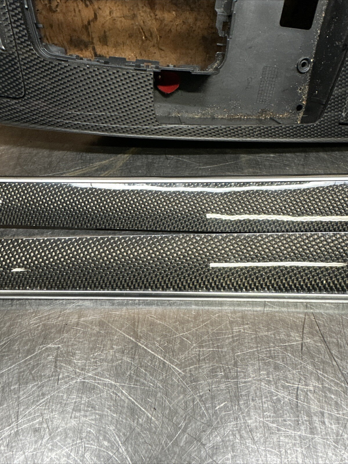Audi A6 S6 C6 4F 04-11 RHD Complete Carbon Fiber Interior Trim Set Chrome Insert