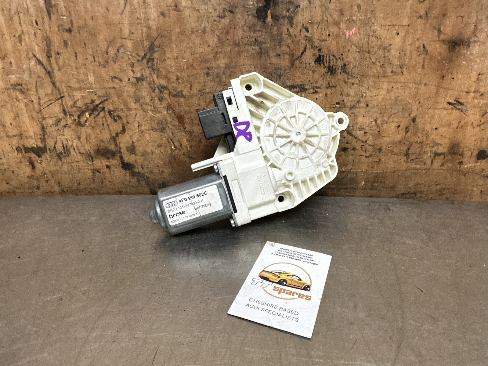 2005 AUDI S6 A6 C6 DRIVER SIDE REAR WINDOW MOTOR 4F0959802C