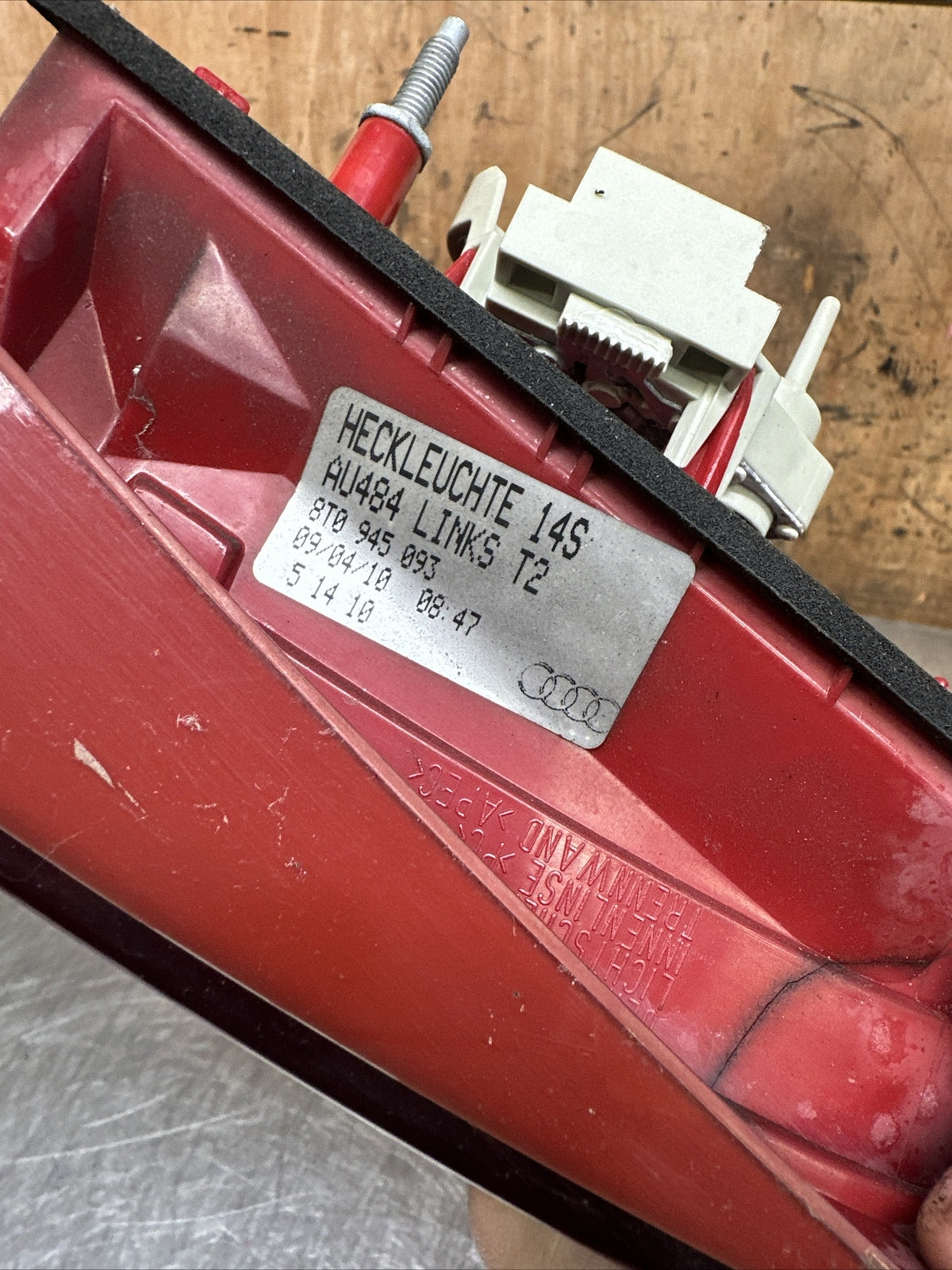 Audi A5 8T 07-11 Pre-Facelift Passenger Left Inner Rear Light  8T0945093