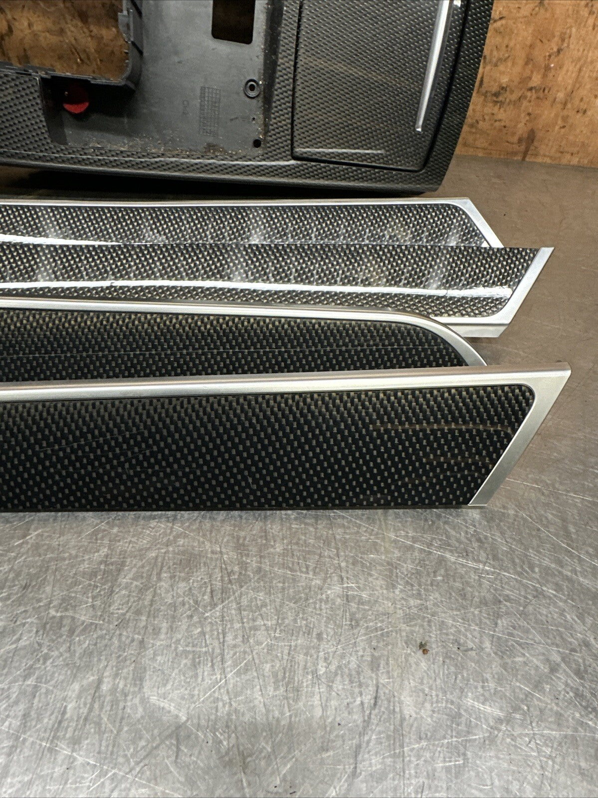 Audi A6 S6 C6 4F 04-11 RHD Complete Carbon Fiber Interior Trim Set Chrome Insert