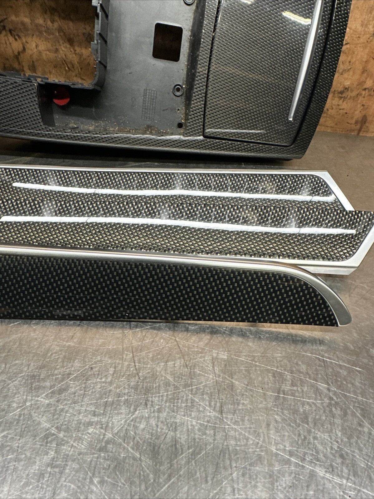 Audi A6 S6 C6 4F 04-11 RHD Complete Carbon Fiber Interior Trim Set Chrome Insert