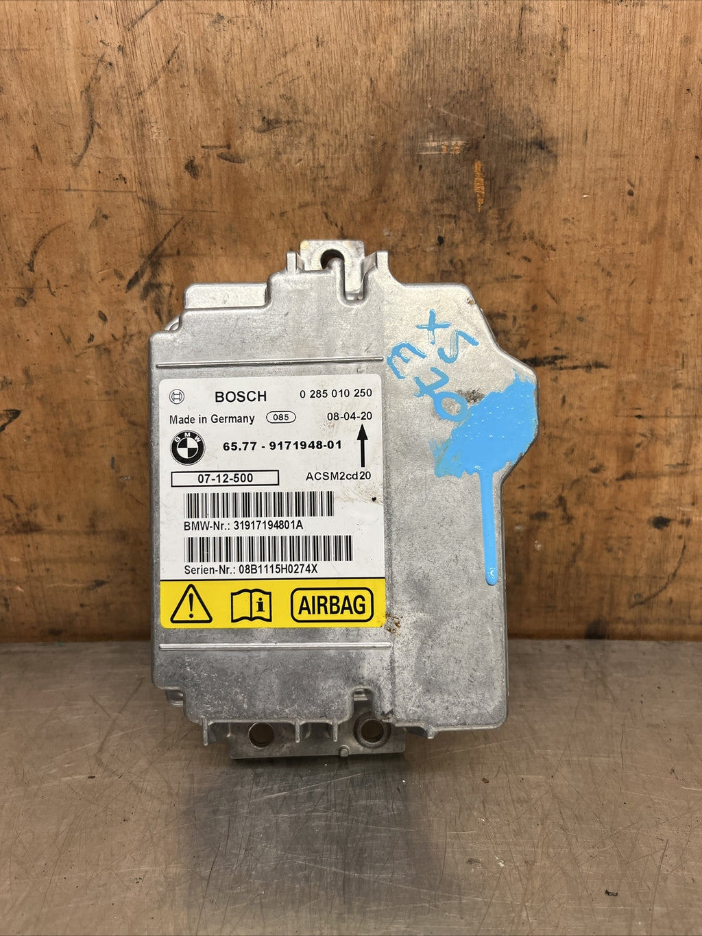 BMW X5 AIBAG CONTROL MODULE ECU 9171948 MK2 E70 2007 - 2010 