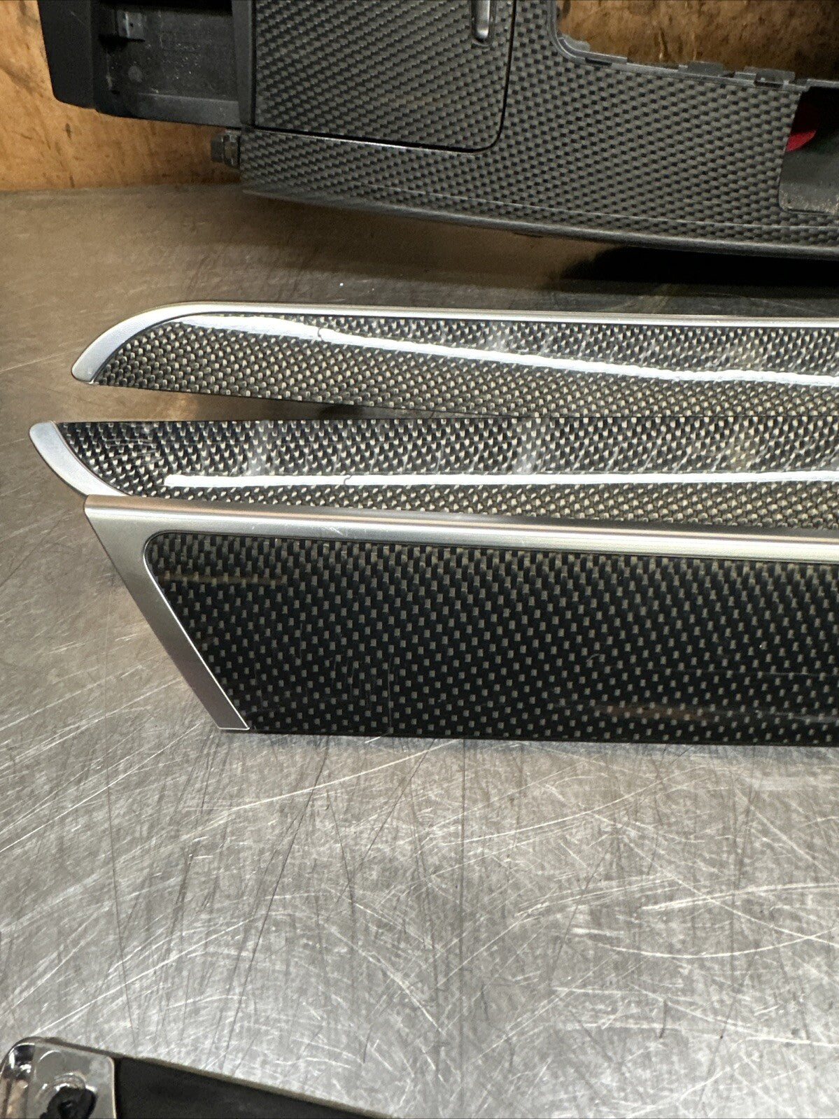 Audi A6 S6 C6 4F 04-11 RHD Complete Carbon Fiber Interior Trim Set Chrome Insert