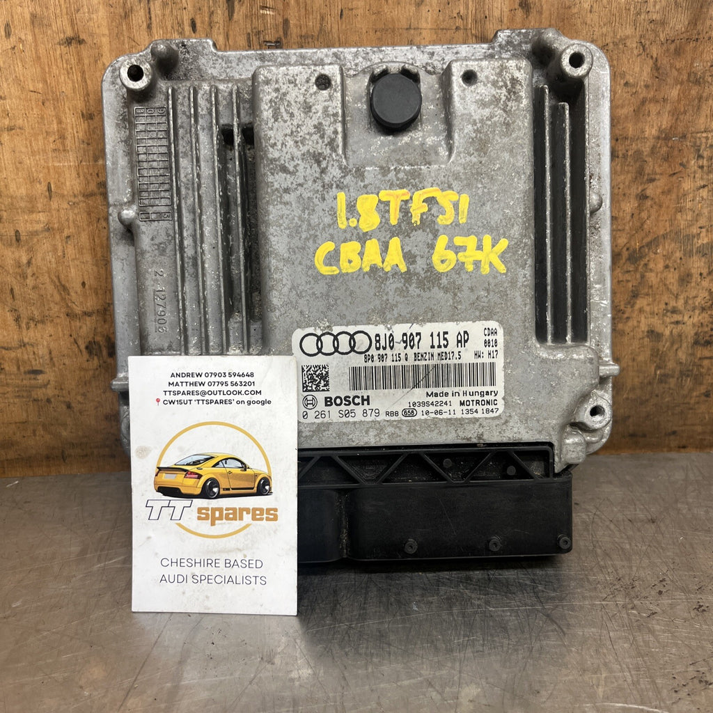 8J0907115AP Audi TT 1.8 Litre TFSi Petrol Engine ECU - CBAA - 8J0 907 115AP 