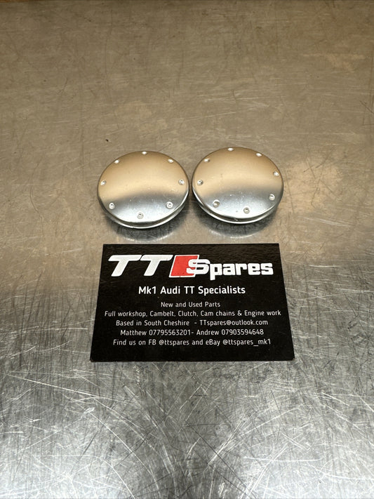 AUDI TT MK1 ALUMINIUM INTERIOR DOOR HANDLE TRIM COVER CAP PAIR Minor Marks