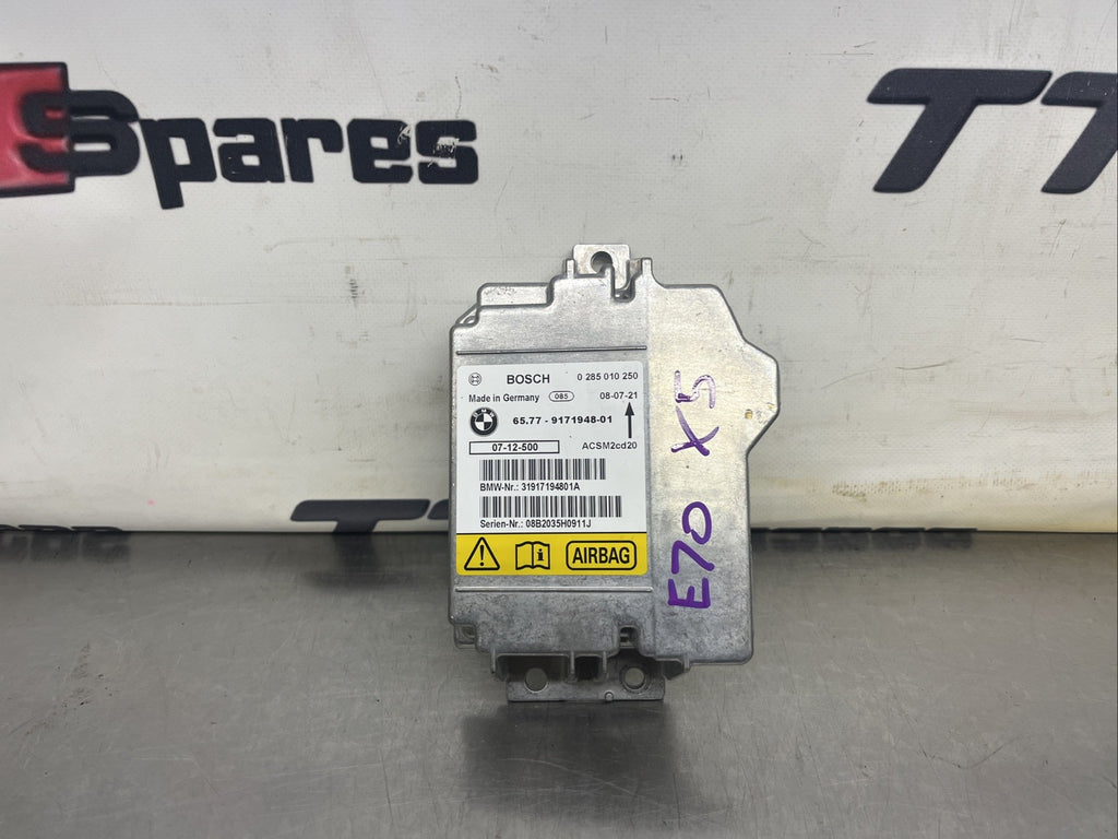BMW X5 E70 X6 E71 Safety Control Unit Air Module Bag ECU Bosch 9141776