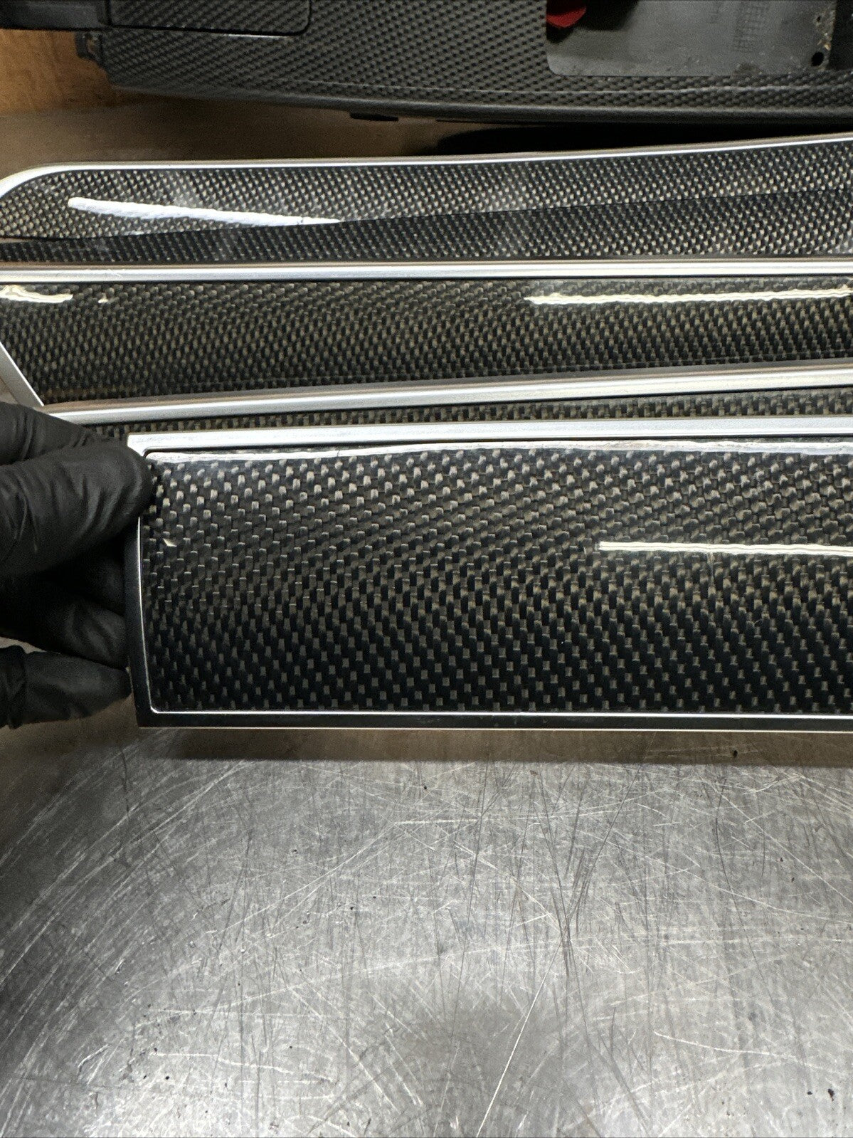 Audi A6 S6 C6 4F 04-11 RHD Complete Carbon Fiber Interior Trim Set Chrome Insert