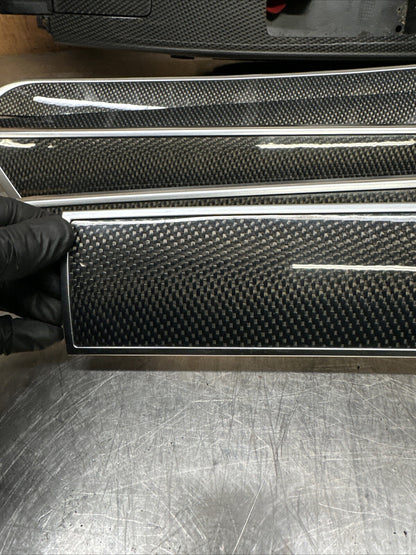 Audi A6 S6 C6 4F 04-11 RHD Complete Carbon Fiber Interior Trim Set Chrome Insert