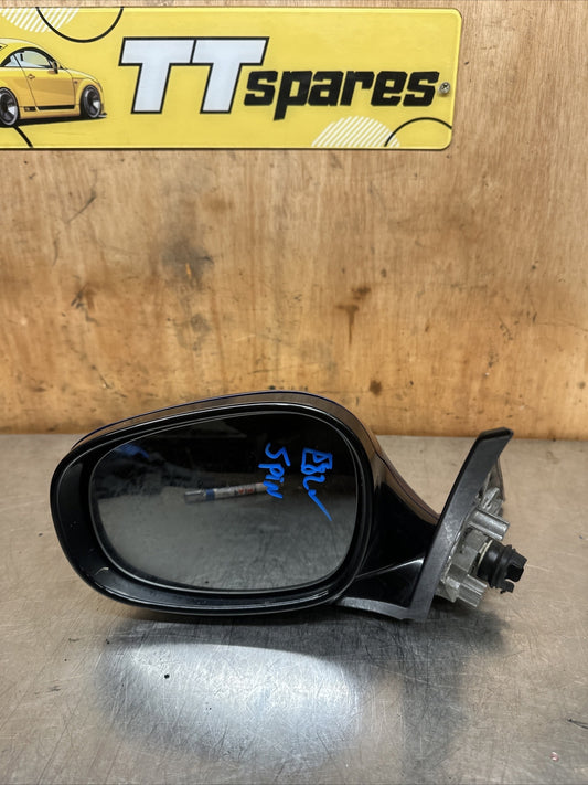 2010 BMW 1 SERIES E82 E88 DRIVER RIGHT SIDE WING MIRROR 5 PIN BLACK - 381 Le Man