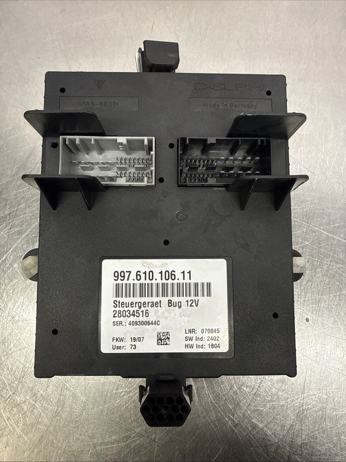 2005-2013 987 PORSCHE CAYMAN FRONT BOOT CONTROL UNIT ECU 3.4 PETROL 99761010611