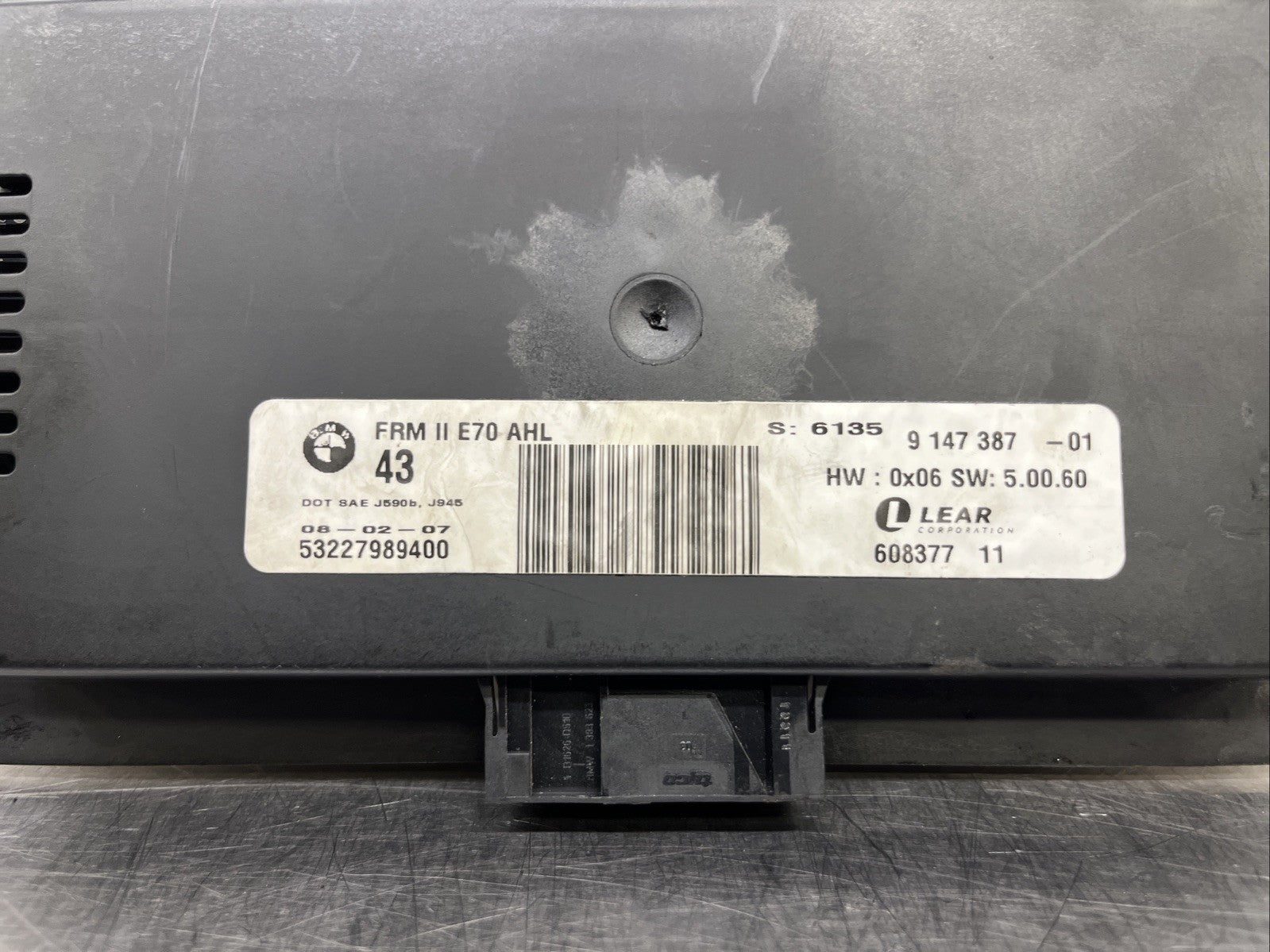 BMW X5 E70 X6 E71 LCM FRM2 AHL ADAPTIVE LIGHT FOOTWELL CONTROL UNIT FRM 9147387