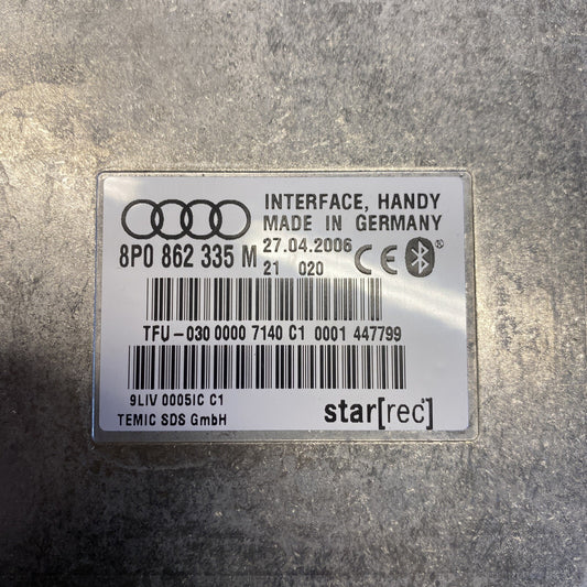AUDI S4 A4 B7 2005 2.0TFSI BLUETOOTH INTERFACE MODULE 8P0862335M
