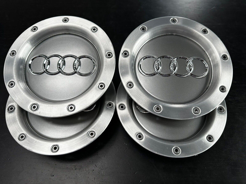 4 x Audi TT Silver/Grey Wheel Centre Caps MK1 8D0601165K 146mm *UK Stock*’