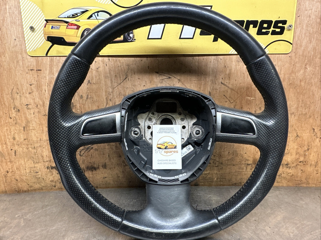 8T0419091 AUDI A5 8T 07-16 3 SPOKE STEERING WHEEL BLACK LEATHER