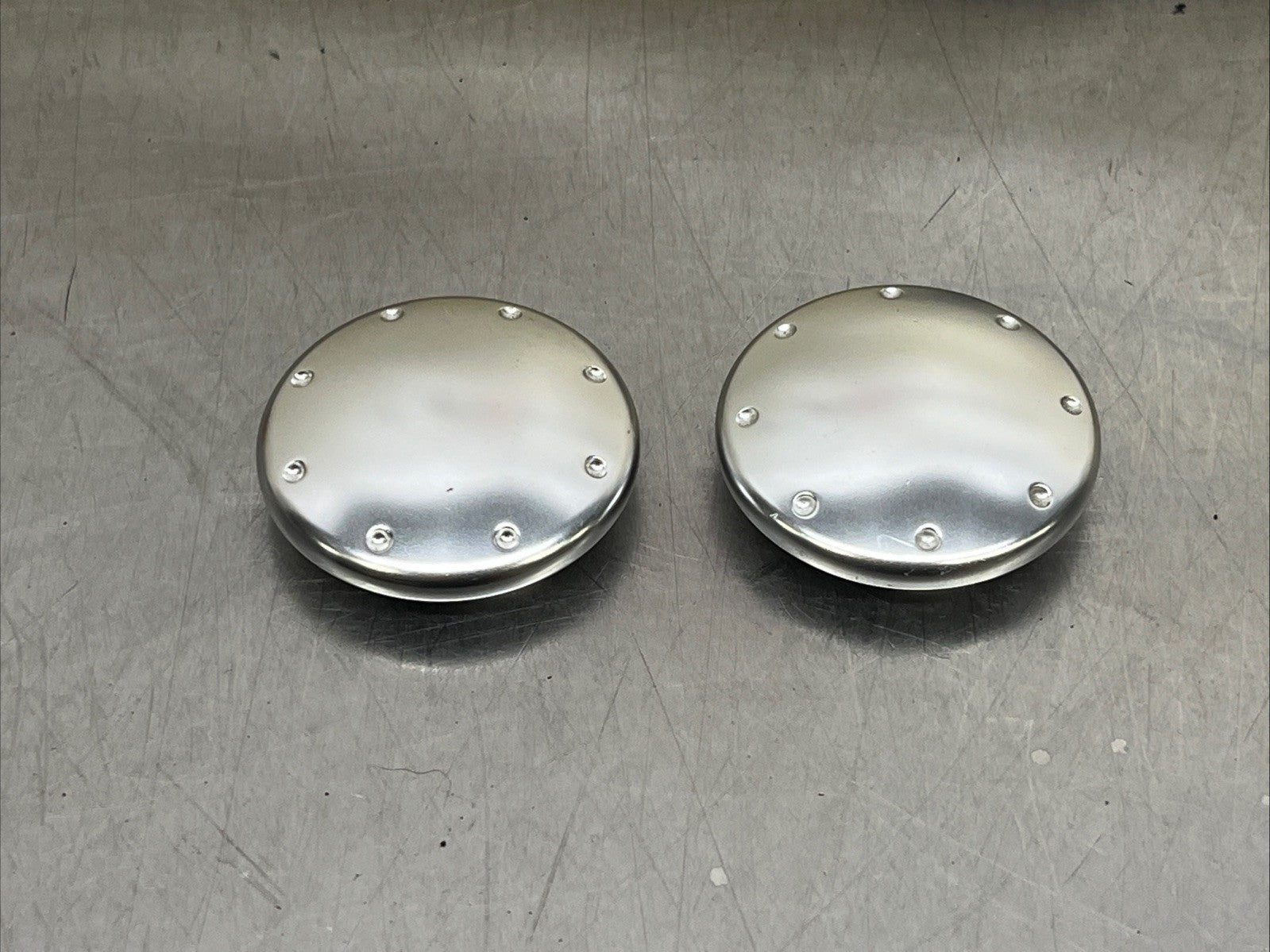 AUDI TT MK1 ALUMINIUM INTERIOR DOOR HANDLE TRIM COVER CAP PAIR  8n0867163