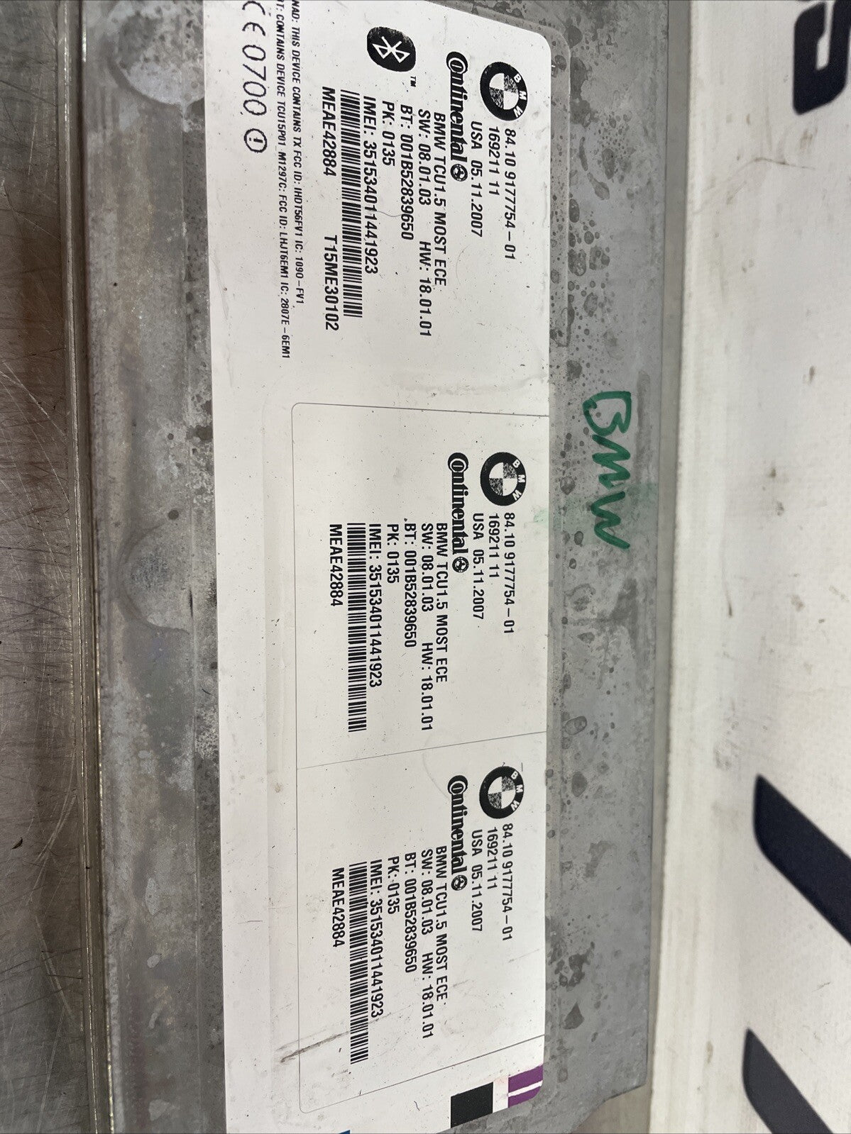 BMW 1 3 5 SERIES E60 E87 E90 TELEMATICS BLUETOOTH MODULE 9177754