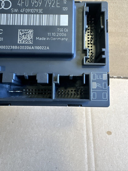 2007 AUDI S6 C6 PASSENGER SIDE FRONT DOOR CONTROL MODULE 4F0959792E