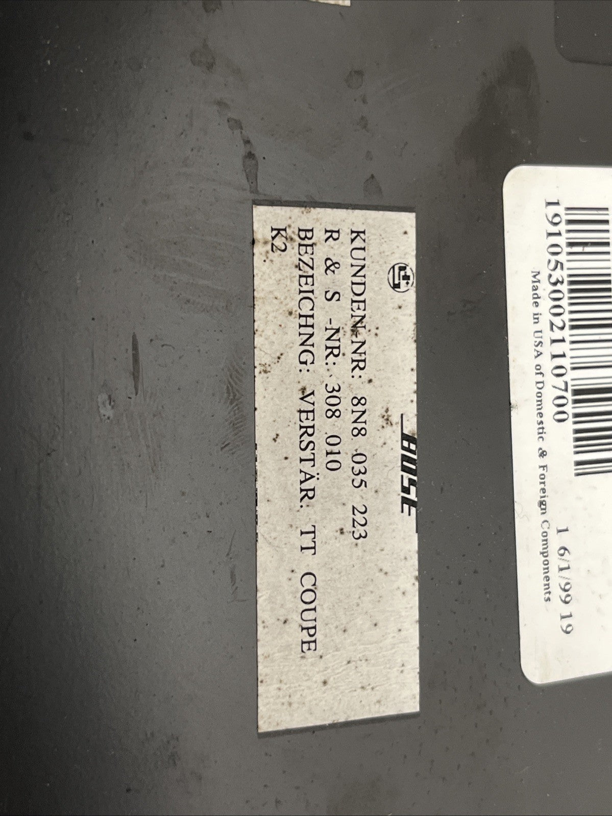 AUDI TT MK1 225 180 V6 150 8N BOSE AMPLIFIER AMP UNIT 8N8035223 Refurbished