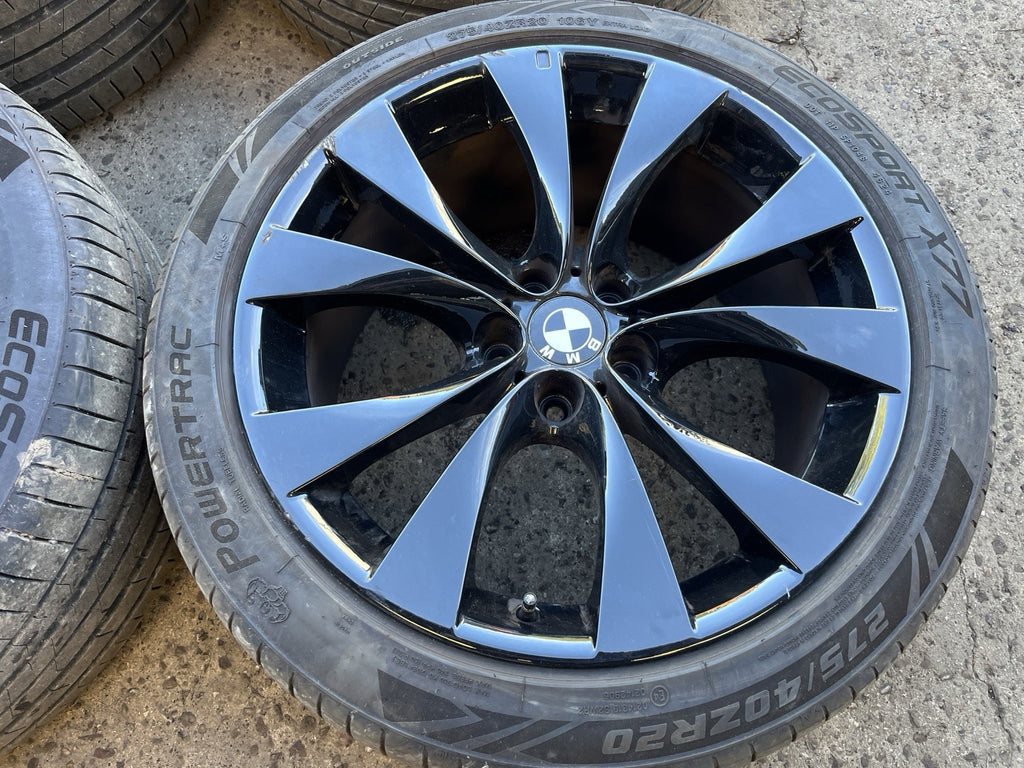 Genuine BMW X5 227M 20" Alloy Wheels E70 E53 Gloss Black SET OF FOUR F15 F16