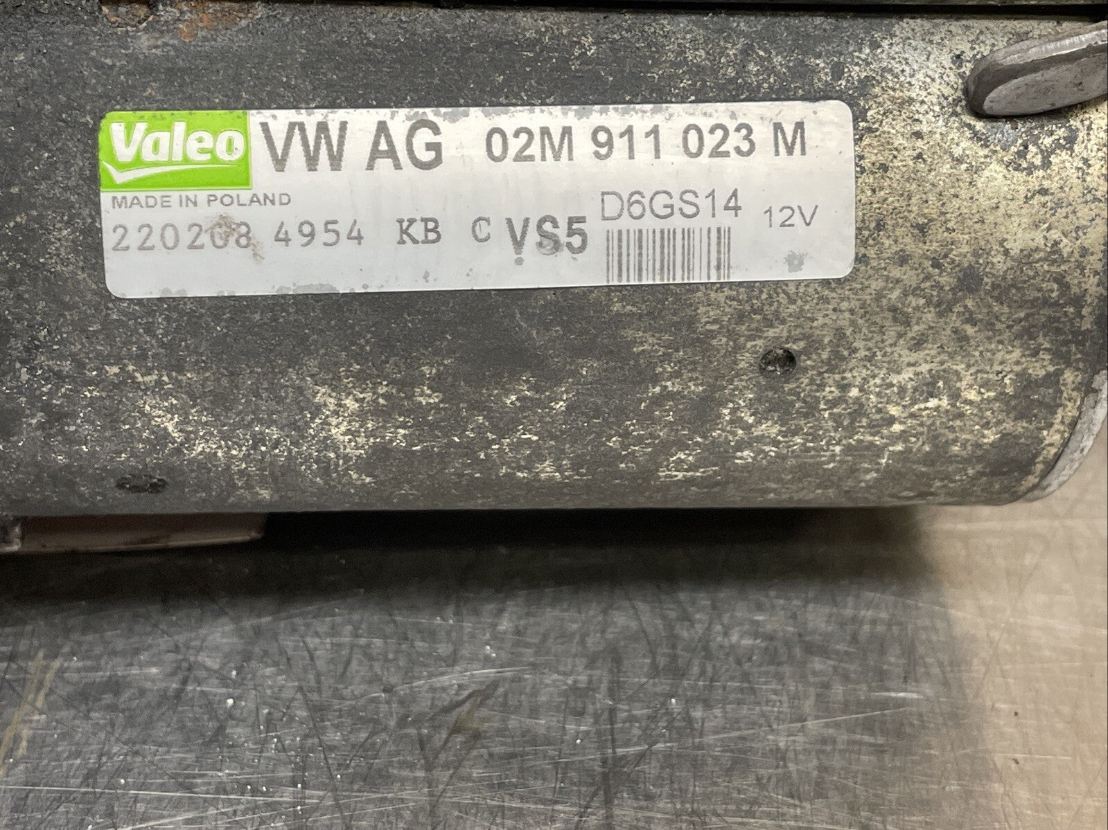 2008 AUDI TT TFSI MK2 8J - 2.0 PETROL STARTER MOTOR 02M911023M - UAM