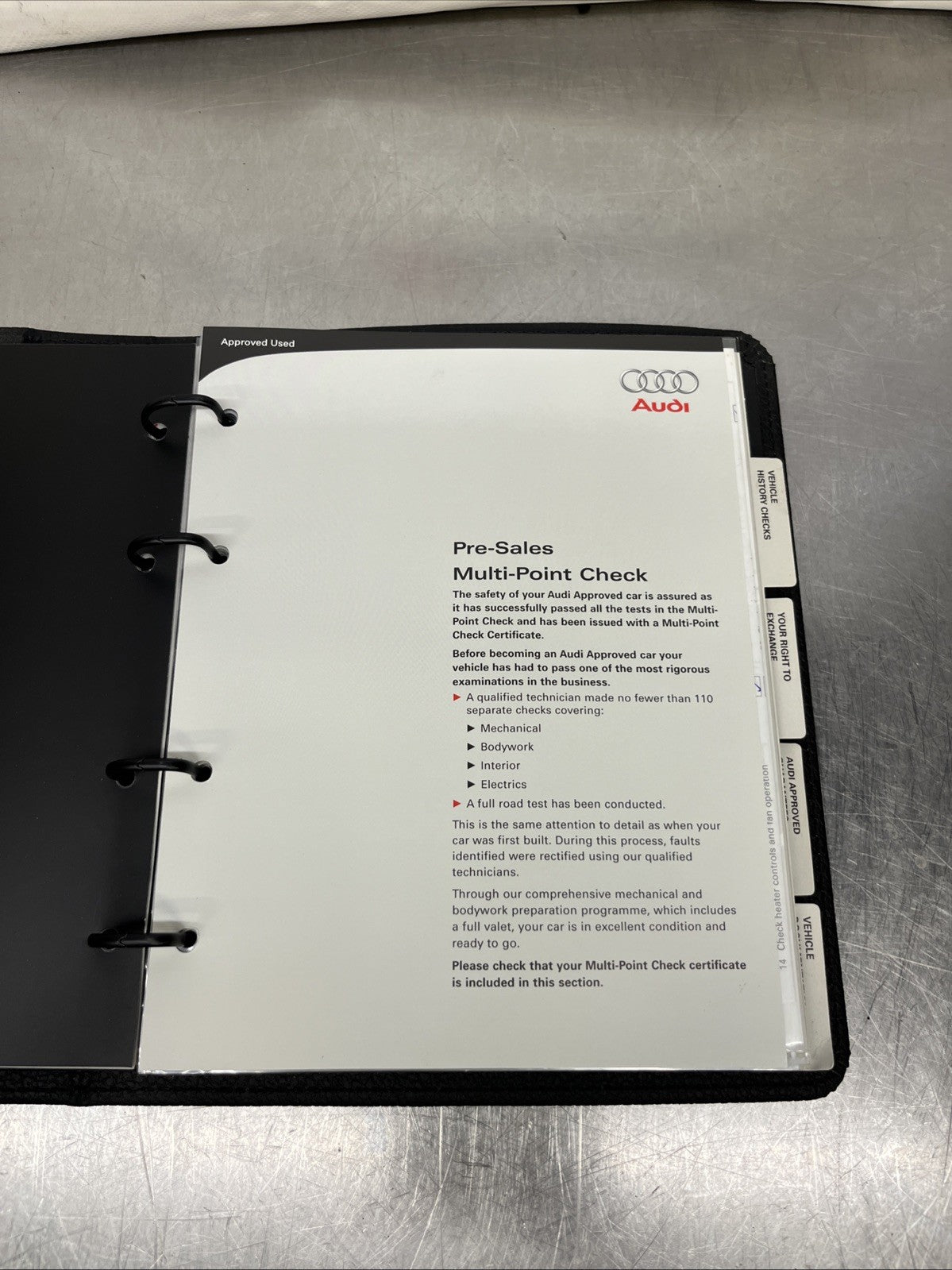 Audi TT A6 A4 Avant RHD Manuals parperwork files binder wallet 2000-2007
