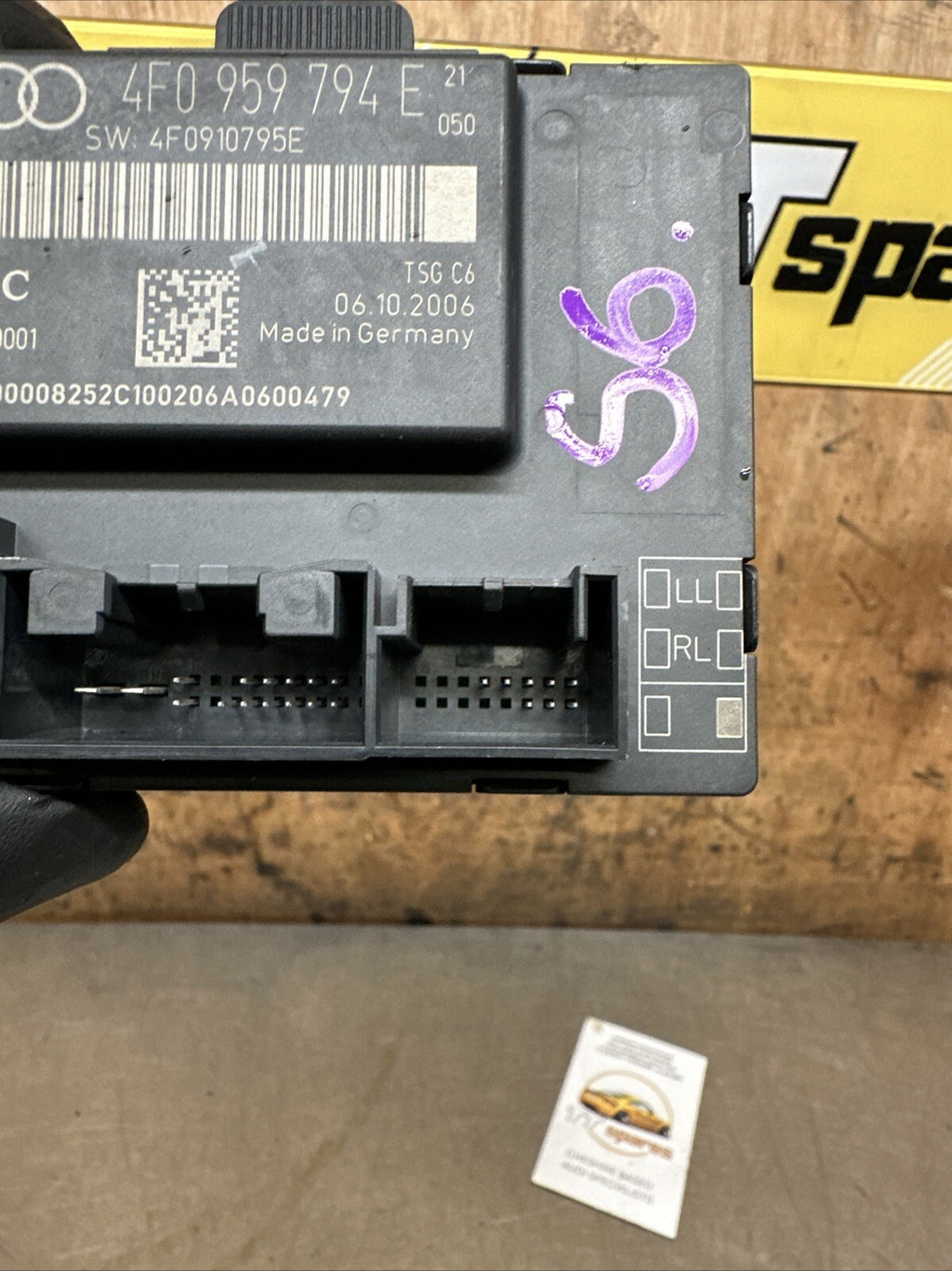 4F0959794E GENUINE 06-11 AUDI S6 A6 C6 DRIVER REAR DOOR MODULE 