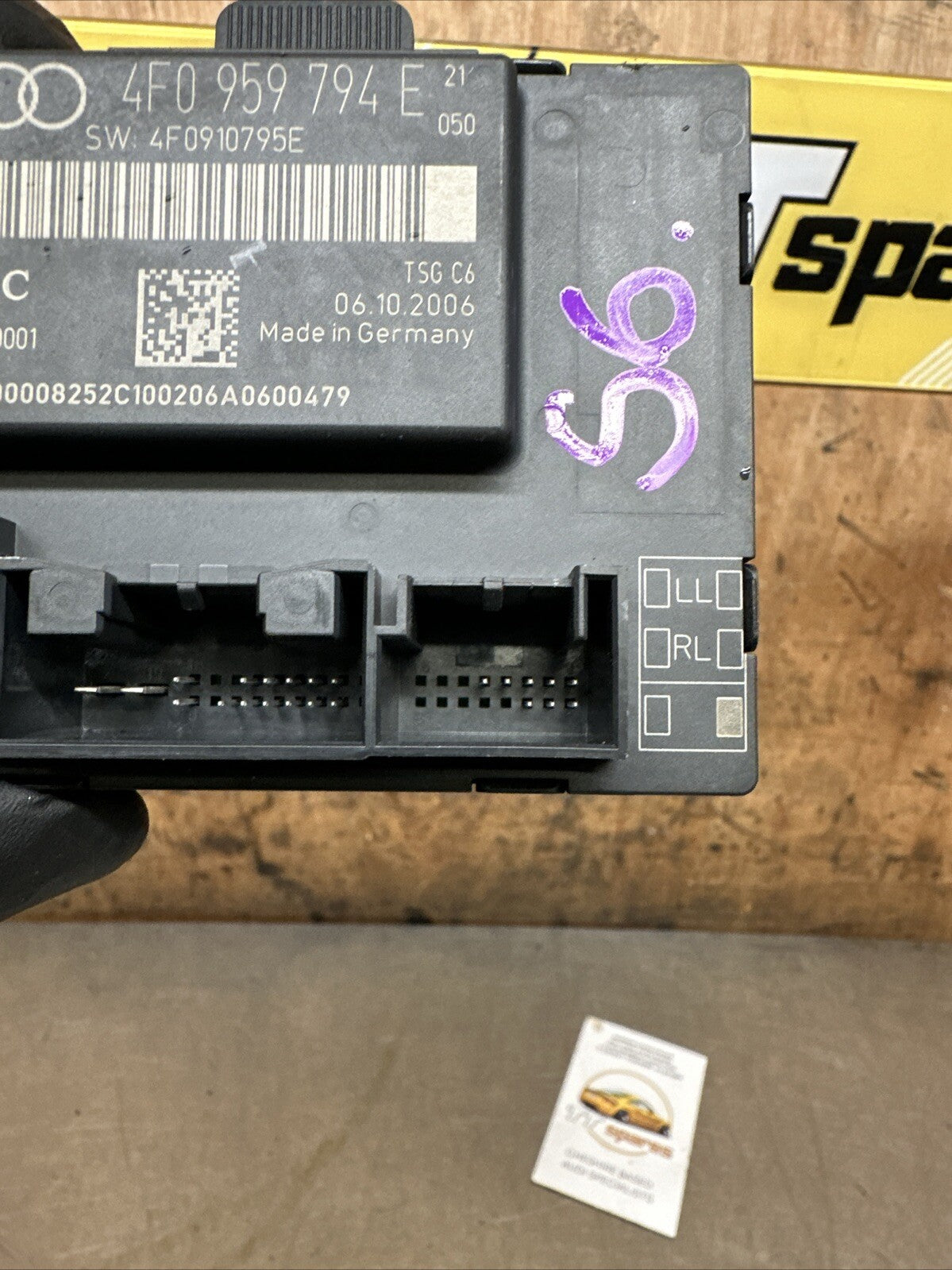 4F0959794E GENUINE 06-11 AUDI S6 A6 C6 DRIVER REAR DOOR MODULE 