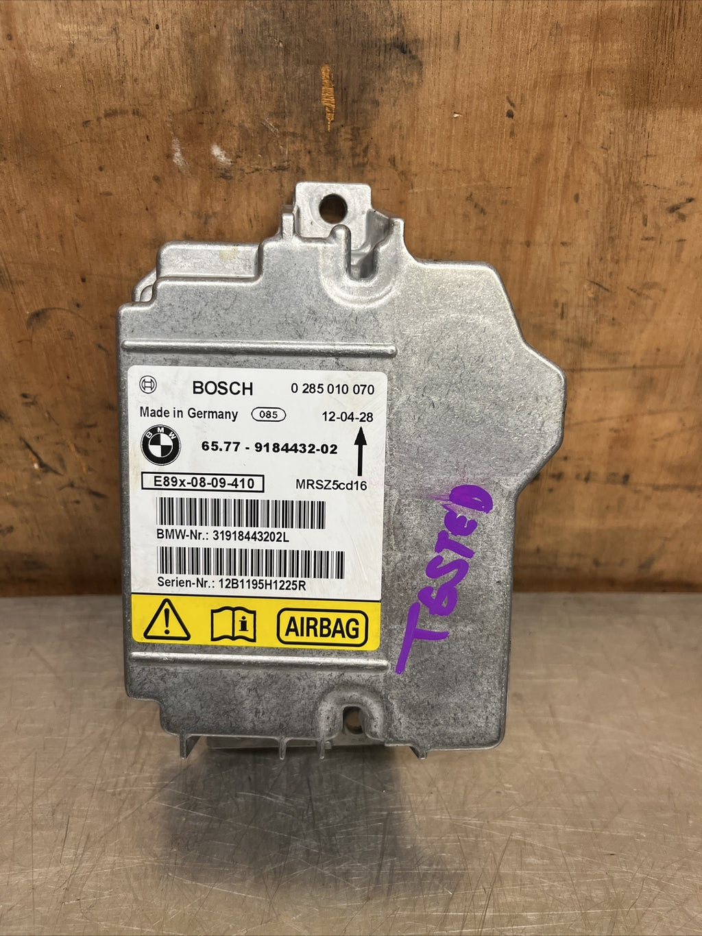 BMW 3 SERIES 2011 E90 LCI SRS ECU MODULE 0285010070 / 6577-9184432-02