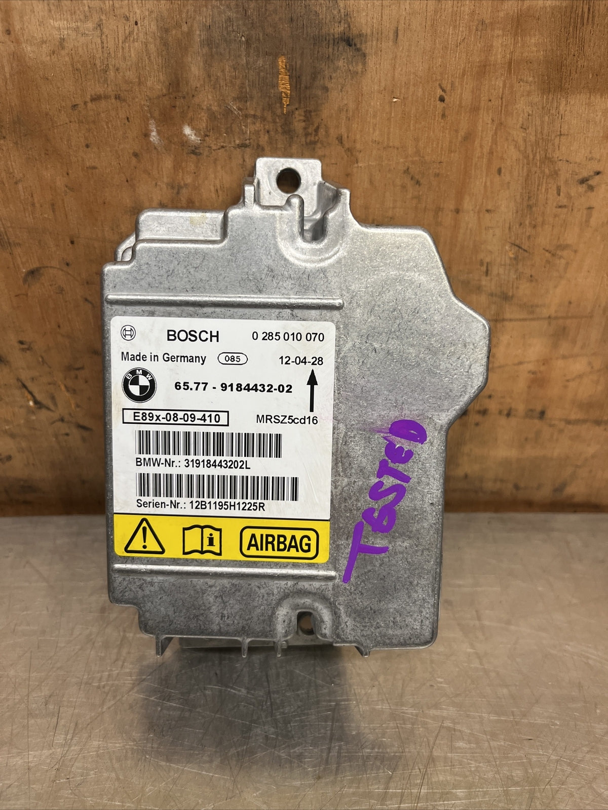 BMW 3 SERIES 2011 E90 LCI SRS ECU MODULE 0285010070 / 6577-9184432-02