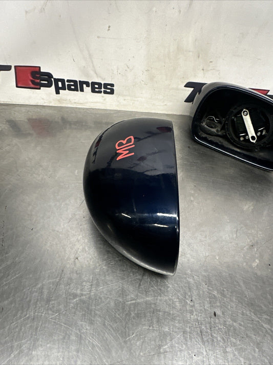 AUDI TT 8n mk1 PAIR OF WING MIRRORS DOOR In MORO BLUE