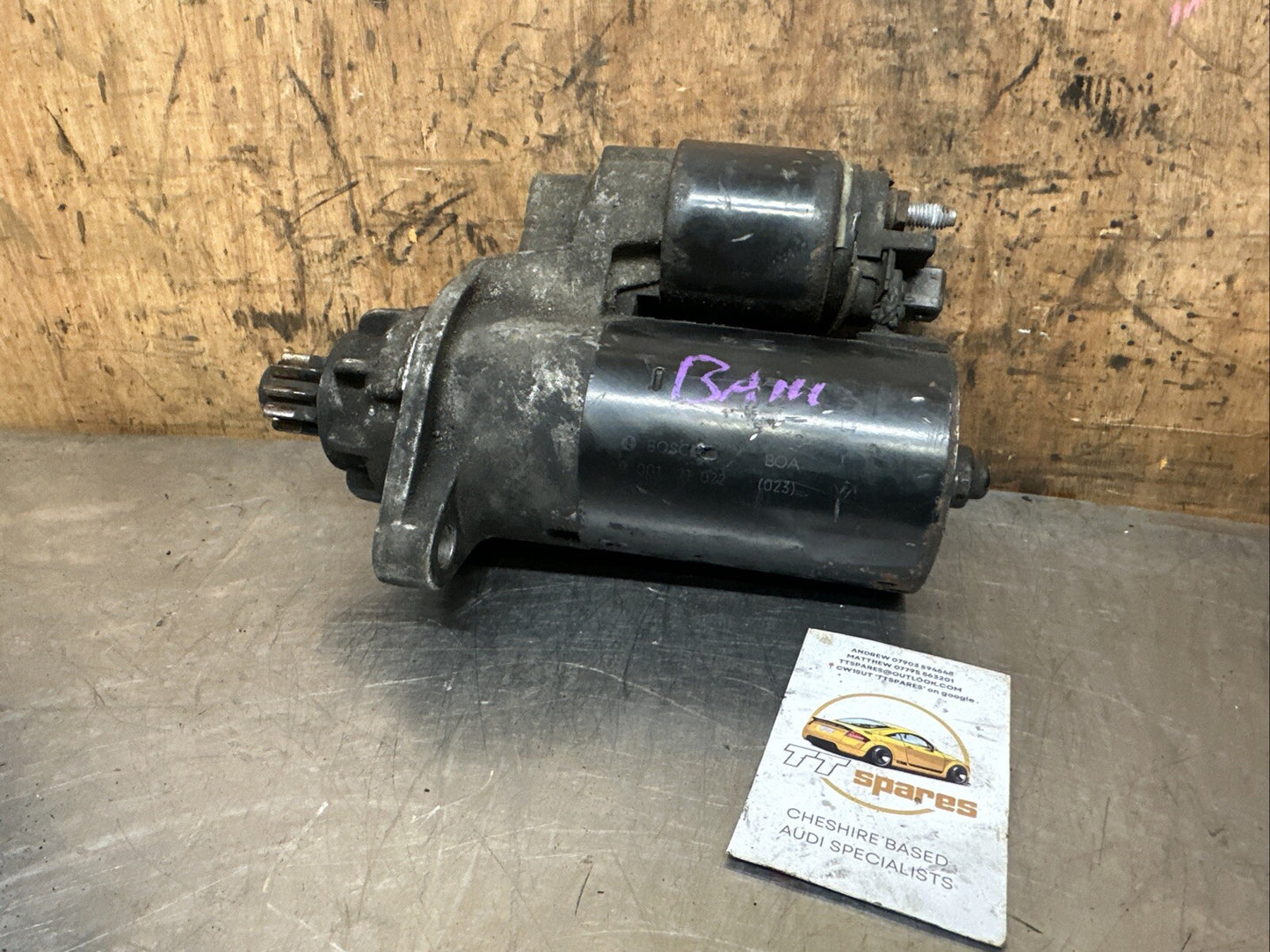 1005831206 STARTER MOTOR / 202293 FOR AUDI TT 8N3/8N9 1.8 T QUATTROBAM 6speed