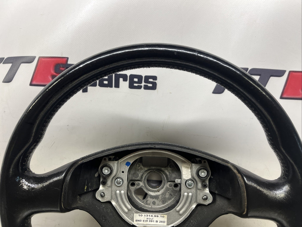 AUDI TT MK1 8N BLACK LEATHER STEERING WHEEL 8N0419091B 25D