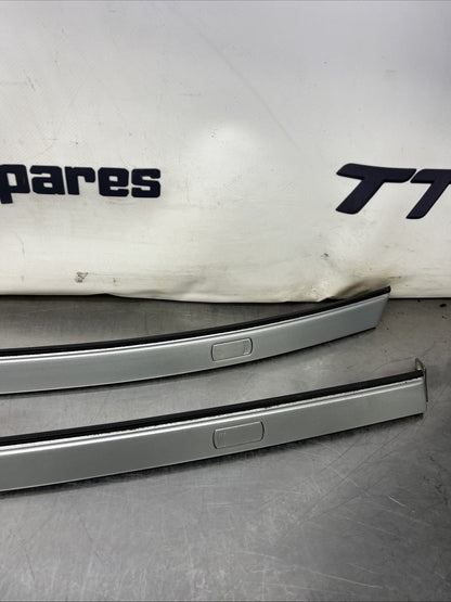 AUDI TT MK1 8N 98-06 COUPE PAIR ROOF GUTTER TRIMS RAILS SILVER