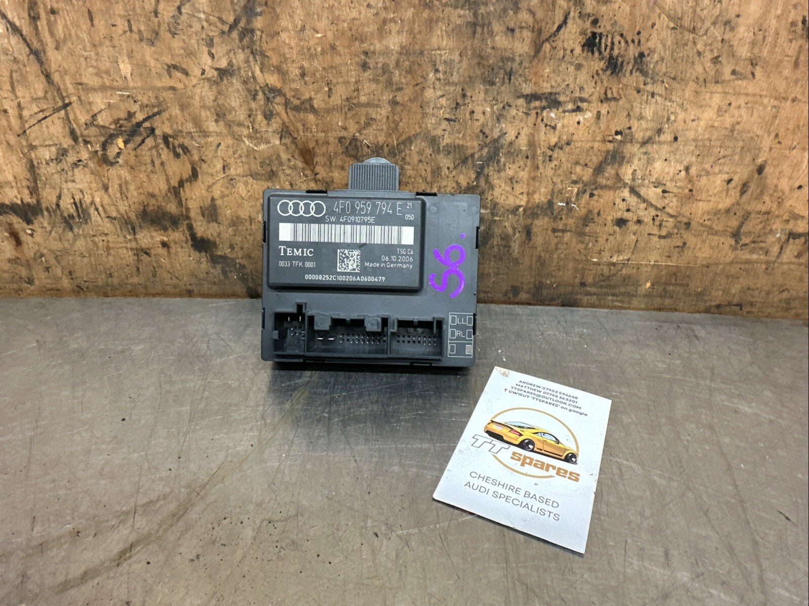 4F0959794E GENUINE 06-11 AUDI S6 A6 C6 DRIVER REAR DOOR MODULE 