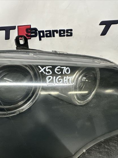 BMW X5 HEADLIGHT XENON FRONT RIGHT DRIVER SIDE OFFSIDE 7161590 E70 2007