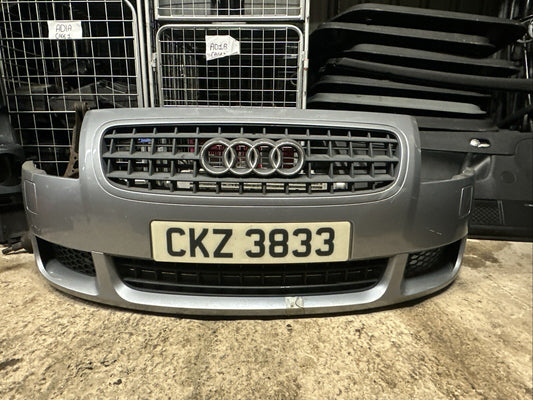 AUDI TT 8n mk1 3.2 V6 COMPLETE FRONT BUMPER + GRILLS WASHER JETS Avus Silver