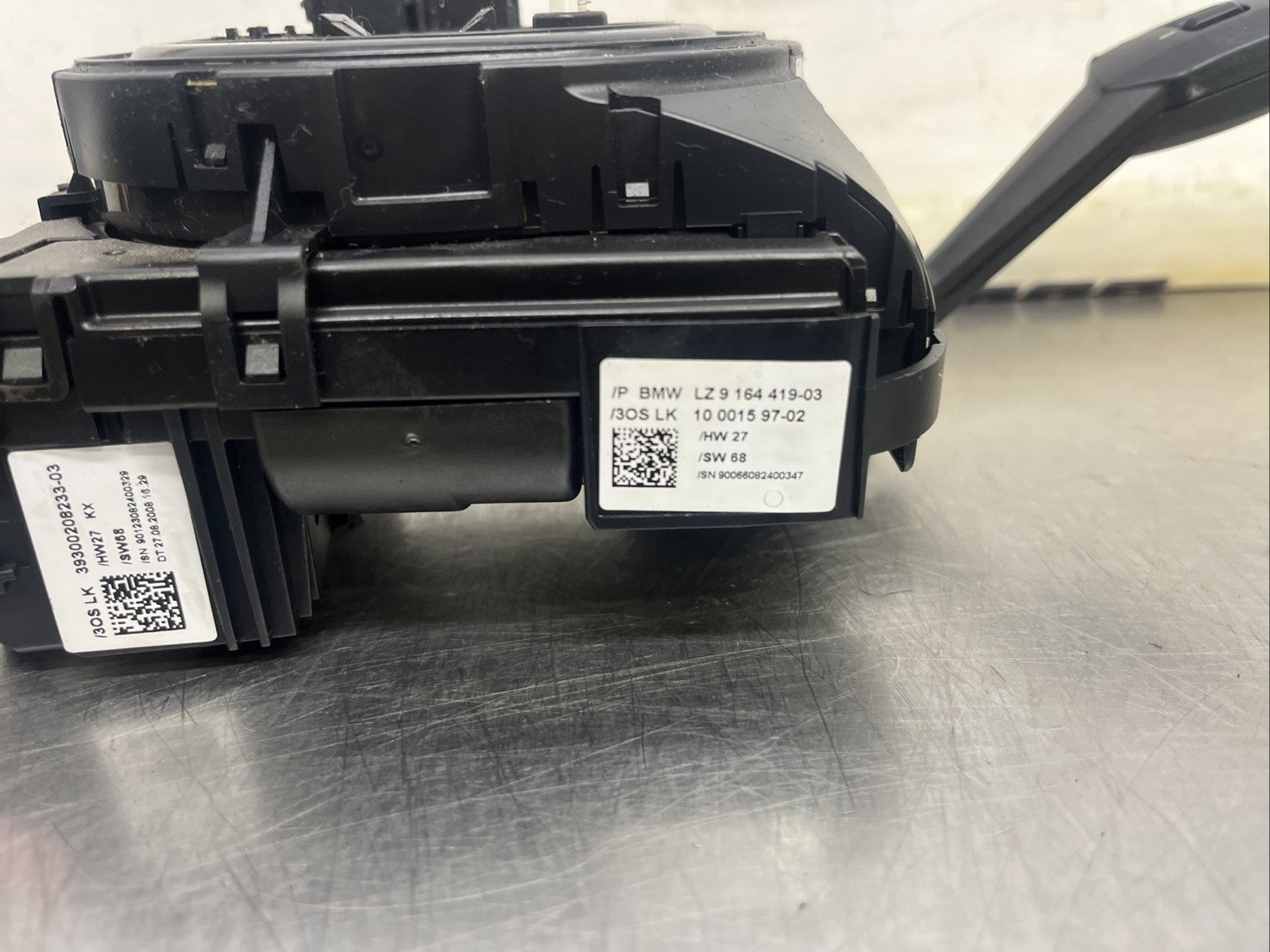 2011 BMW X5 E70 INDICATOR WIPER CRUISE CONTROL STALKS WITH SQUIB 9164419-05
