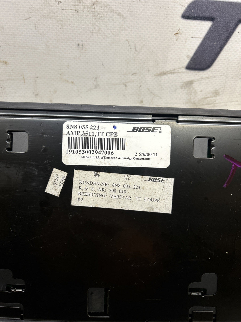 AUDI TT Mk1 8N 1.8T 98-06 BOSE AMP COUPE 8N8035223 225 180 V6 150