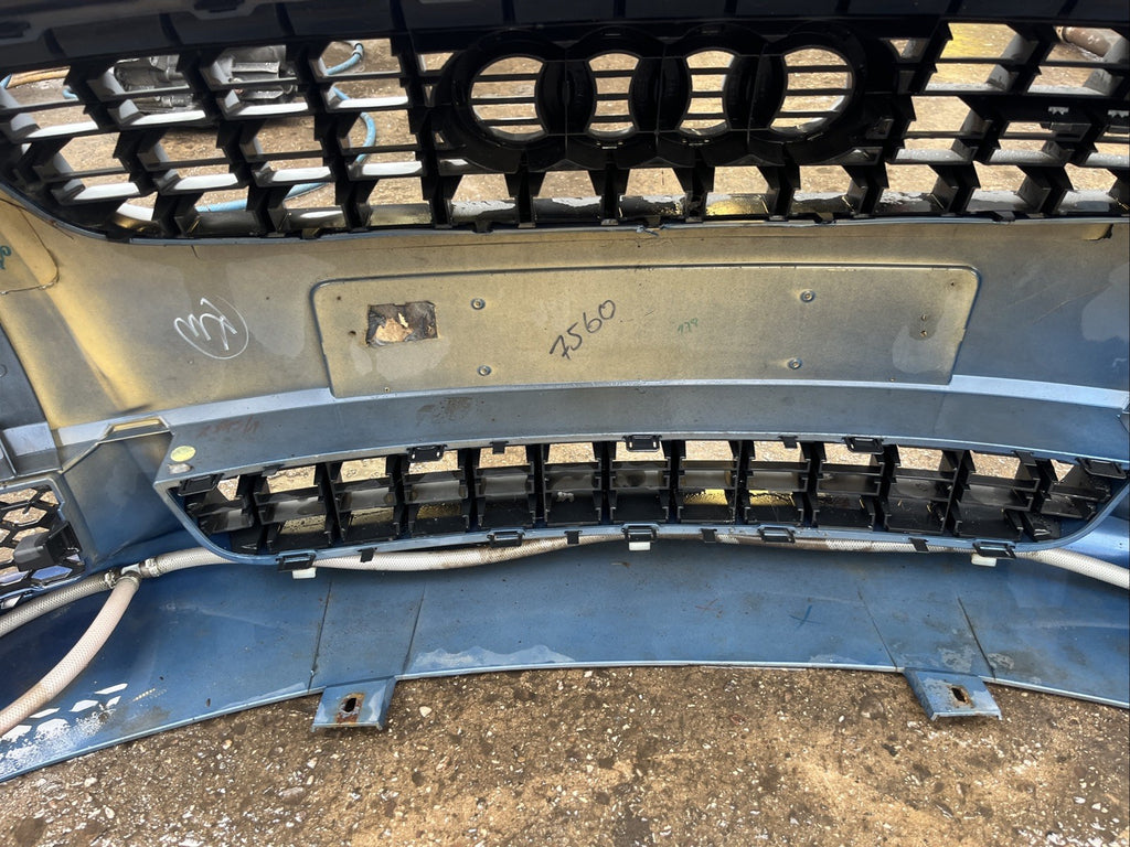 AUDI TT 8n mk1 3.2 V6 COMPLETE FRONT BUMPER + GRILLS WASHER JETS Mauritius Blue