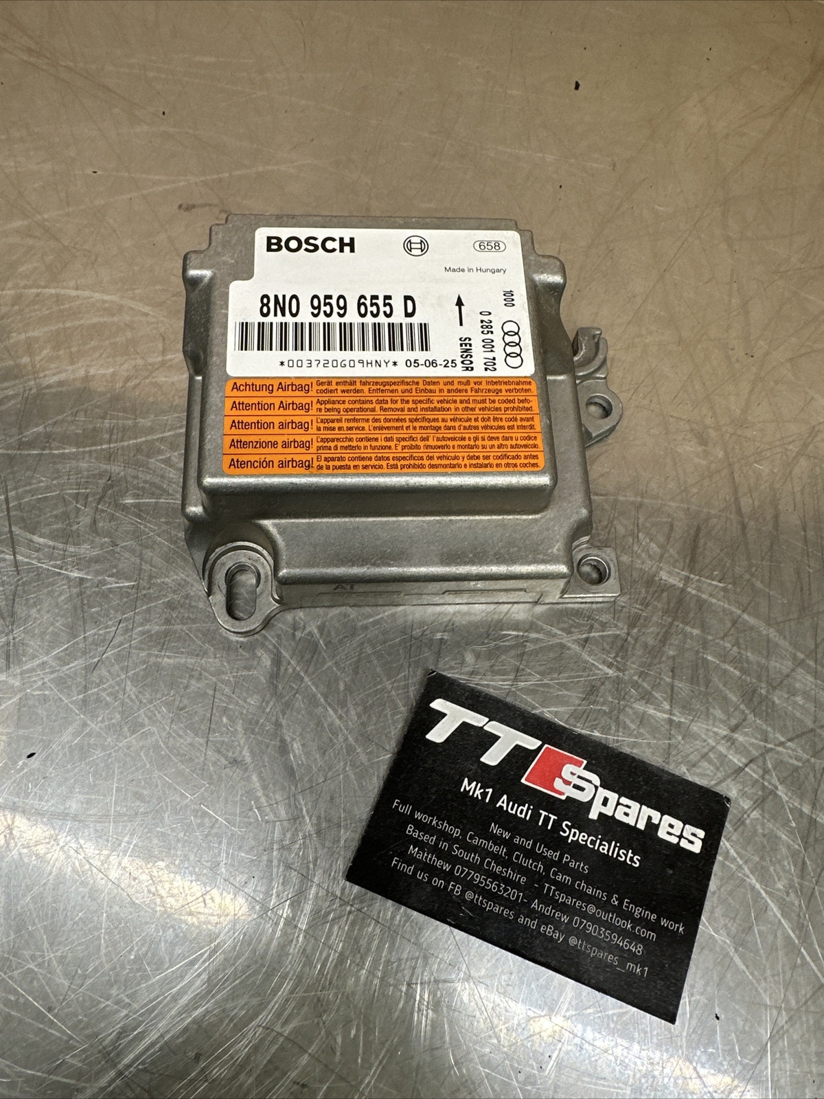 AUDI TT 8N 225 180 Mk1 A/BAG Control MODULE ECU 8N0959655D