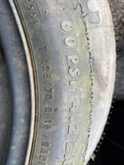 GOLF MK3 PASSAT B4 16" SPACE SAVER SPARE WHEEL 125/70R16 CONTINENTAL 3A0601025