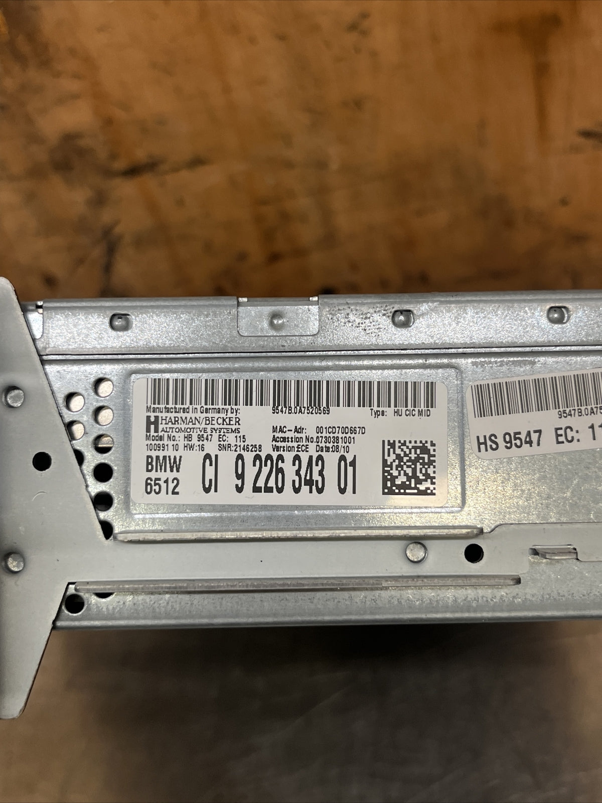 BMW X5 E70 2010 Radio CD GPS player head unit 9226343