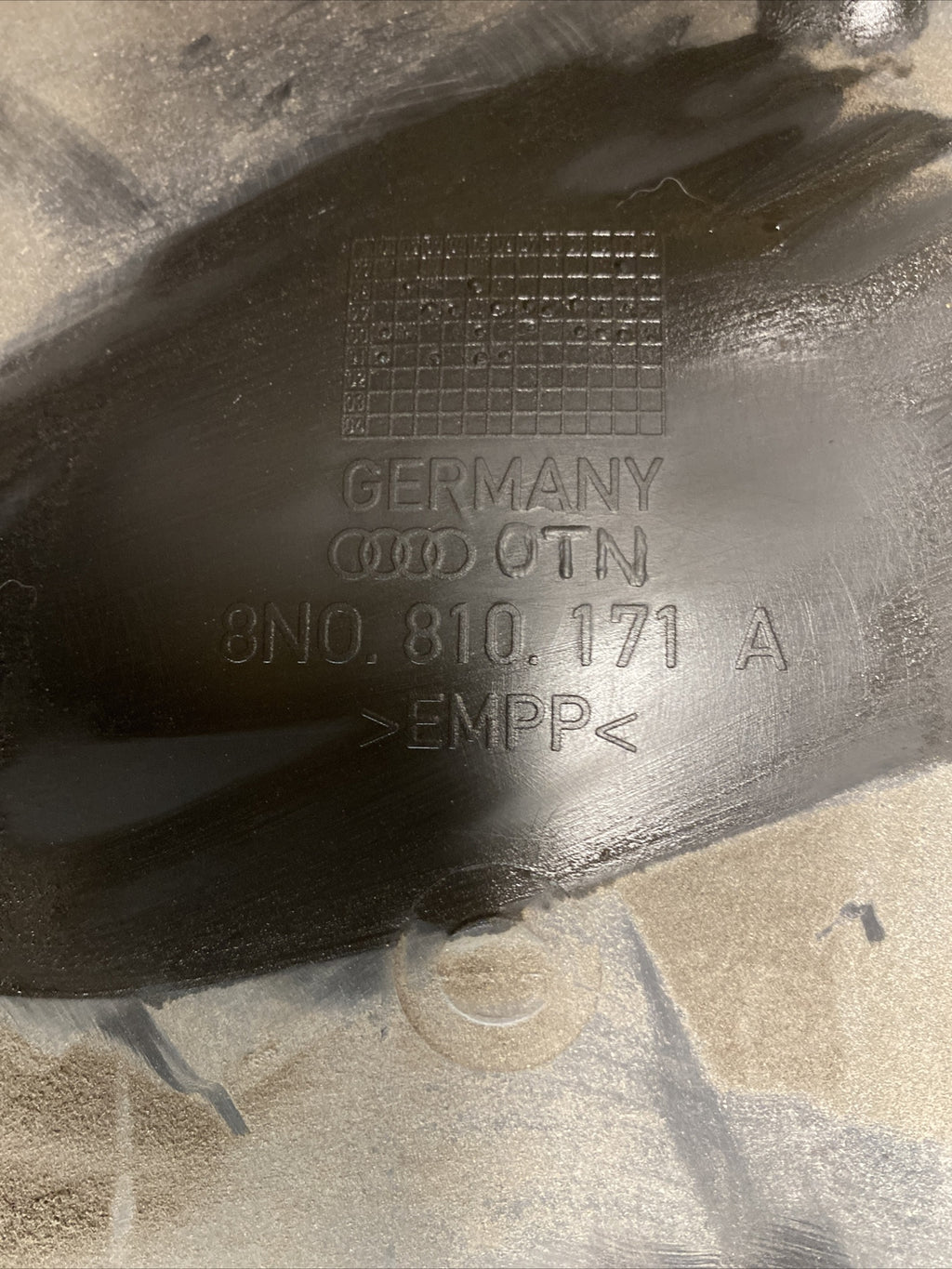 2002 AUDI TT 8N QUATTRO REAR LEFT Wheel Arch Liner Splash Guard 8N0810171A