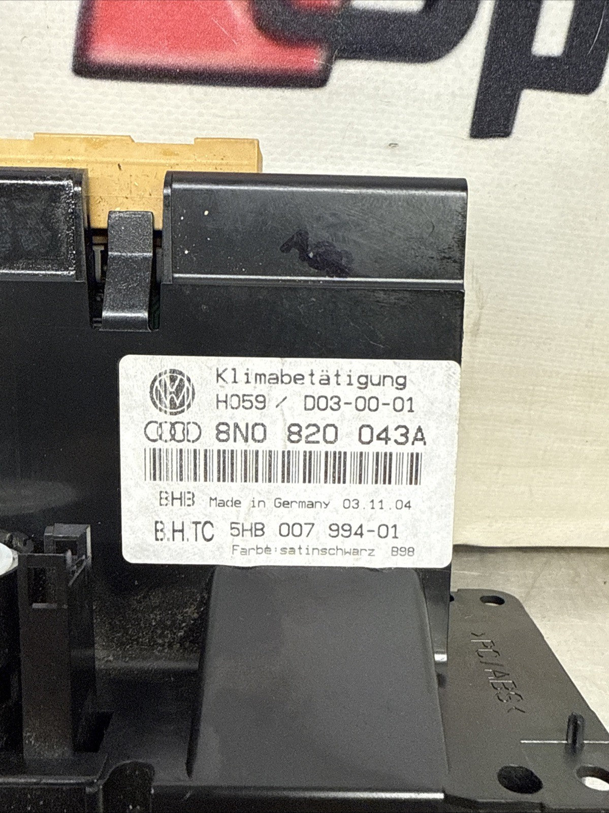 Audi TT Heater blower dials 8N 98-06 Fan switches Black silver 8N0820043A