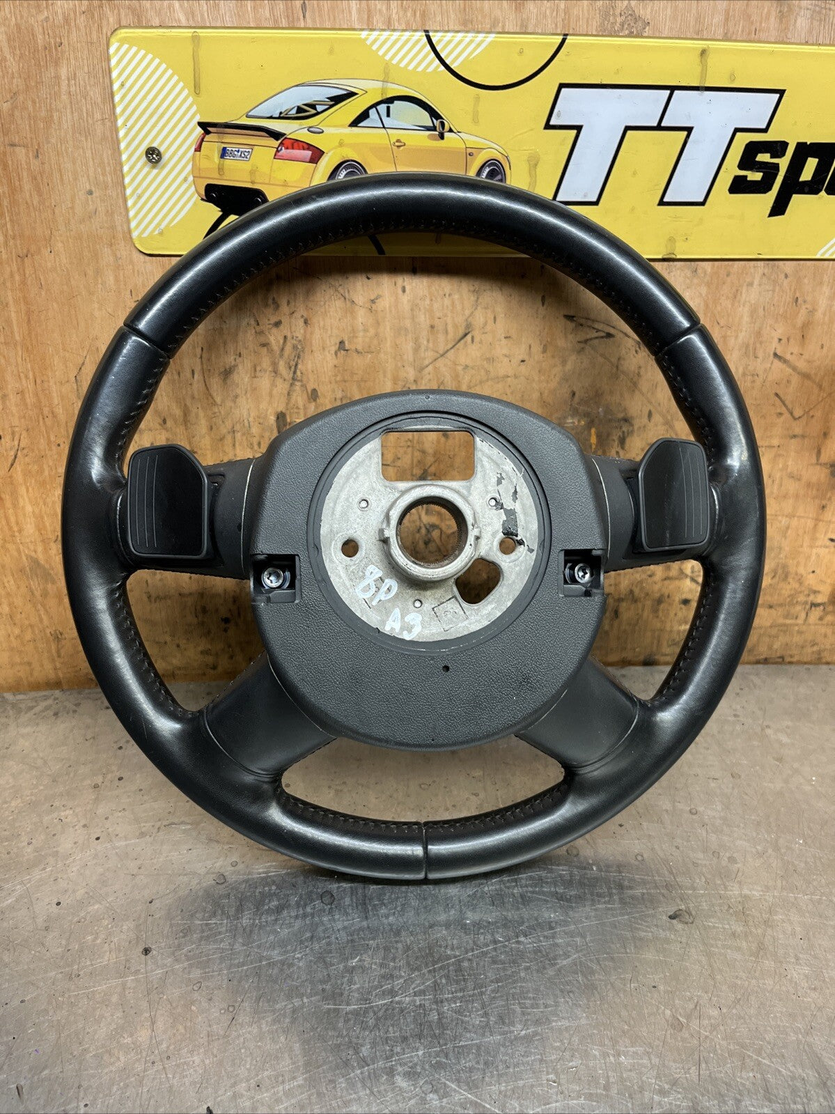 AUDI A3 8P 2006-2012 DSG PADDLE SHIFT MULTI FUNCTION STEERING WHEEL 8P0419091EF