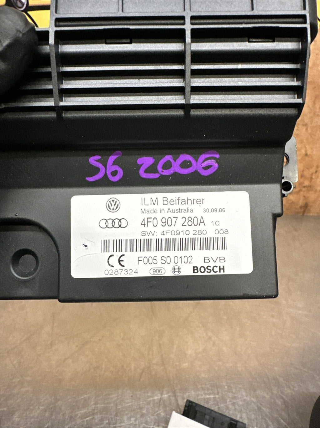 4F0907280A AUDI S6 2005 POWER SUPPLY CONTROL MODULE 