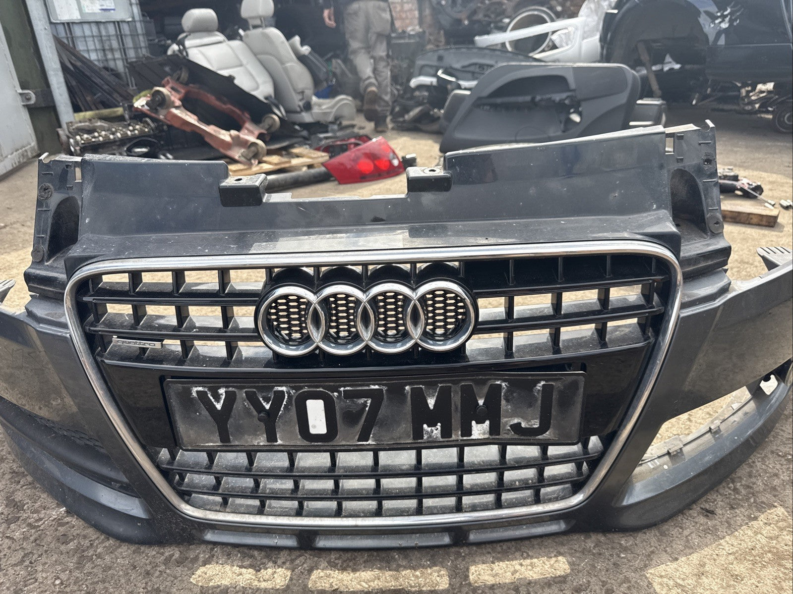 AUDI TT TTS MK2 FRONT BUMPER COMPLETE GENUINE 2007-2014 Grey Colour 8J 3.2 V6