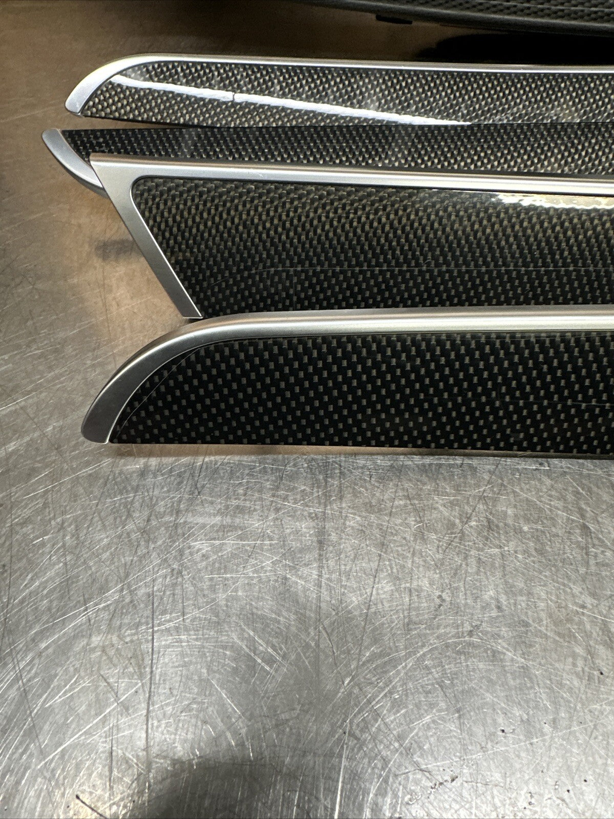 Audi A6 S6 C6 4F 04-11 RHD Complete Carbon Fiber Interior Trim Set Chrome Insert