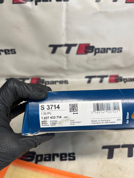 Air Filter 1457433714 Bosch 1J0129620 1JO129620 S3714 Genuine Quality Guaranteed