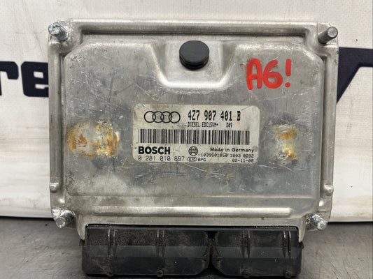 2002 AUDI A6  2.5 DIESEL ECU ENGINE CONTROL MODULE UNIT 4Z7907401B